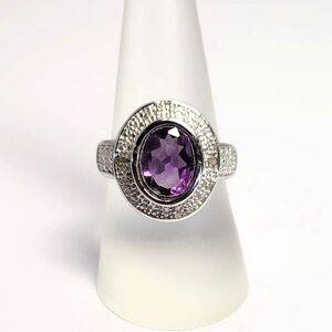 Purple Amethyst 2.1 Carats Ring Size 7-3/4